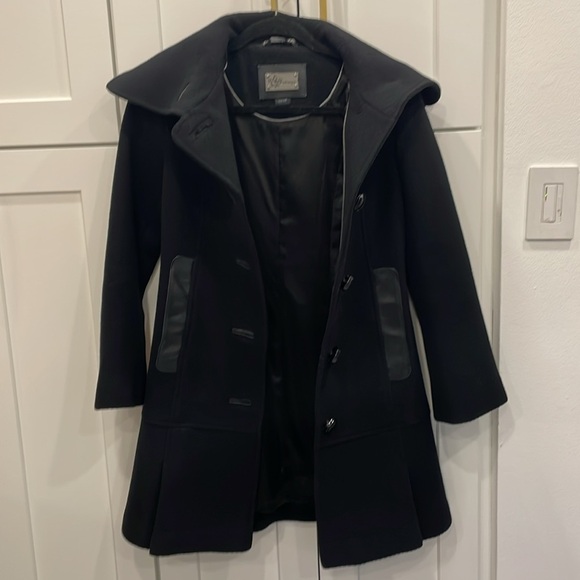 Mackage Wool Blend Black Peacoat - Picture 11 of 15